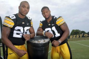 Linebacker's Christian Kirksey and Anthony HItchens (left to right, respectively)
