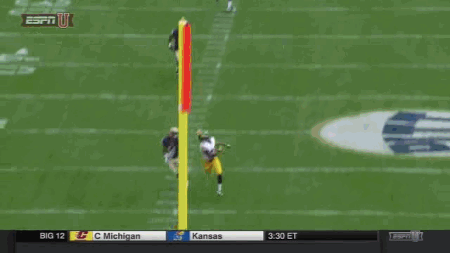 Damond Powell made an incredible one-handed catch that set the tone for Iowa's comeback win. (gif: Yahoo Sports)