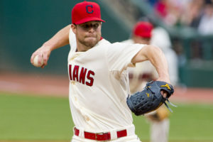 Corey Kluber delivers a circle change. (Photo Credit: Jason Miller/Getty Images North America)