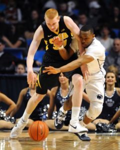 Aaron White had 21 pts. and a key steal in a win vs. Penn St. earlier this season (Photo Credit: AP/Nabil K. Mark).