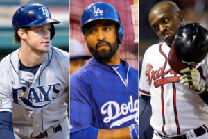 San Diego's new outfielders Wil Myers, Matt Kemp and Justin Upton.(Photo Credit: Getty Images (2); AP)