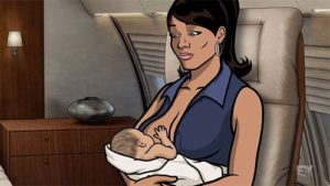 Lana and her newborn child, courtesy of pinterest.com